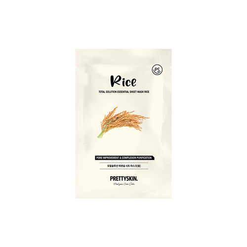 PRETTYSKIN - Prettyskin Total Solution Essential Sheet Mask - Rice 23 g