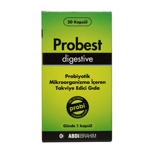 Abdi İbrahim - Probest Digestive Probiyotik Takviye Edici Gıda 20 Kapsül