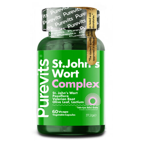 Purevits - Purevits St. Johns Wort Complex 500 mg Takviye Edici Gıda 60 Vegan Kapsül