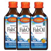Carlson - Carlson Balık Yağı İçeren Portakal Aromalı Sıvı Takviye Edici Gıda 3 x 200 ml