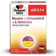 Doppel Herz - Doppel Herz Aktiv Demir + Vitamin C + L-Histidin 30 Tablet