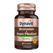 Dynavit - Dynavit Bromelain ve Krom Pikolinat İçeren Takviye Edici Gıda 60 Kapsül