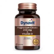 Dynavit - Eczacıbaşı Dynavit Magnesium Citrate 200 mg- Vitamin D Takviye Edici Gıda 60 Tablet