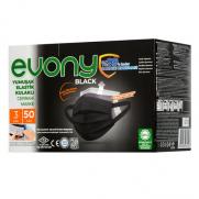 Evony - Evony 3 Katlı Maske 50 Adet - Siyah