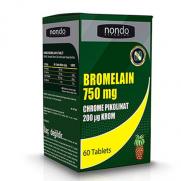 Nondo Vitamins - Nondo Vitamins Bromelain 750 mg Takviye Edici Gıda 60 Tablet