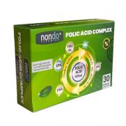 Nondo Vitamins - Nondo Vitamins Folic Acid Complex 30 Softjel Kapsül