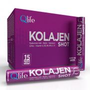 Qlife - Qlife Kolajen Shot Vitamin ve Mineral İçeren Takviye Edici Gıda 15x40 ml