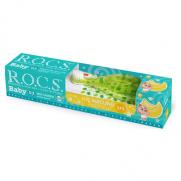 ROCS - Rocs Muz Tadında Bebek Diş Macunu + Fırça Seti
