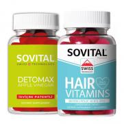 Sovital - Sovital Hair Vegan Gummy 60 Adet+ Detomax 60 Adet Vegan Gummy