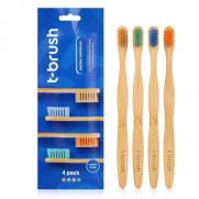 T-Brush - T Brush Bambu Diş Fırçası Orta Sert 4 Adet