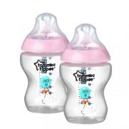 Tommee Tippee - Tommee Tippee PP Closer to Nature Biberon 2 x 260 ml - Pembe