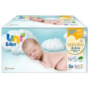 Uni Baby - Uni Baby Yenidoğan Islak Mendili 3x40 Adet