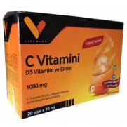 Vitamins - Vitamins C Vitamini Portakal Tadında Sıvı Takviye Edici 20x10 ml