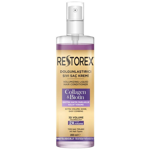 Restorex - Restorex Collagen Biotin Dolgunlaştırıcı Sıvı Saç Kremi 200 ml