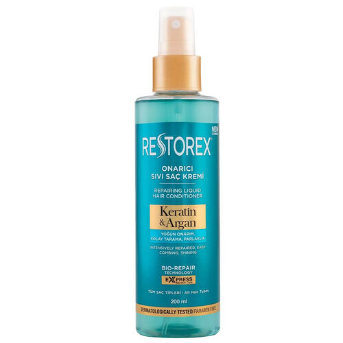 Restorex - Restorex Keratin ve Argan Sıvı Saç Kremi 200 ml