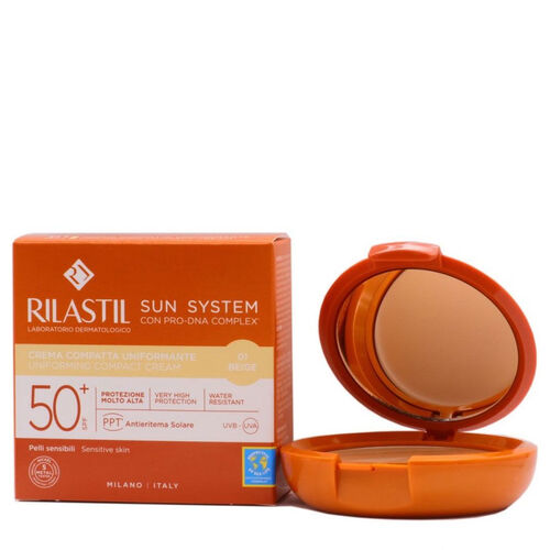 Rilastil - Rilastil Sun System SPF50+ Uniforming Compact Cream 10 gr - 01 Beige
