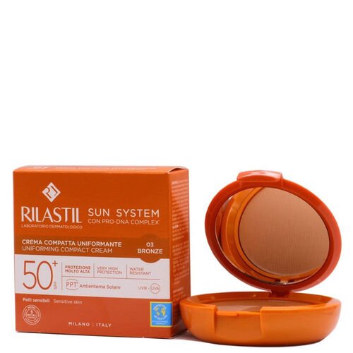 Rilastil - Rilastil Sun System SPF50+ Uniforming Compact Cream 10 gr - 03 Bronze