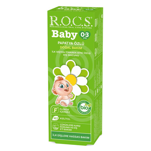 ROCS - ROCS Baby 0-3 Yaş Papatya Özlü Yutulabilen Diş Macunu 35ml.