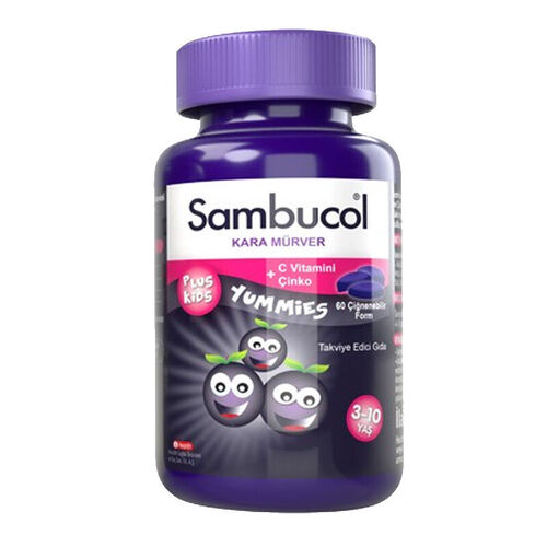 Sambucol - Sambucol Plus Kids Yummies Çocuklar İçin Takviye Edici Gıda 60 Tablet