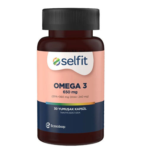 Selfit - Selfit Omega 3 650 Mg 30 Yumuşak Kapsül