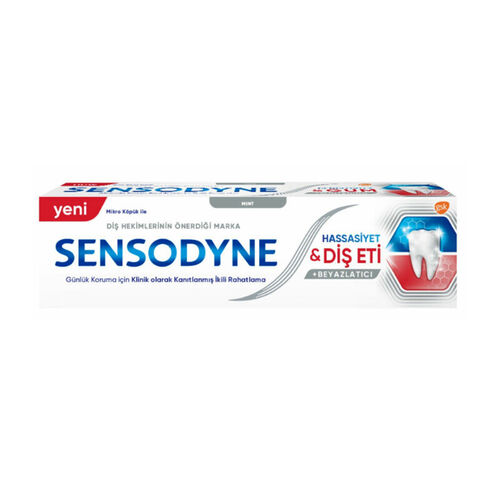 Sensodyne - Sensodyne Beyazlatıcı Hassasiyet ve Diş Eti Macunu Beyazlatıcı 75 ml