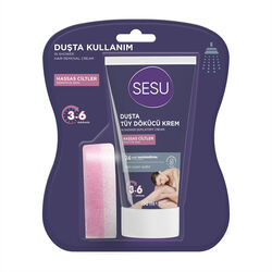 Sesu - Sesu Duşta Tüy Dökücü Krem Hassas 150 ml