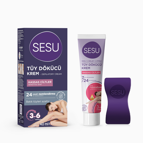 Sesu - Sesu Hassas Ciltler için Tüy Dökücü Krem 40 ml