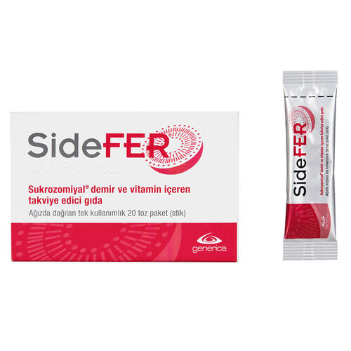 Sidefer - Sidefer Sukrozomiyal Demir ve Vitamin İçeren Takviye Edici Gıda