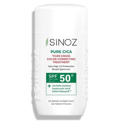Sinoz - Sinoz Pure Cica SPF50+ Ton Eşitleyici Sıvı Yüz Güneş Kremi 50 ml