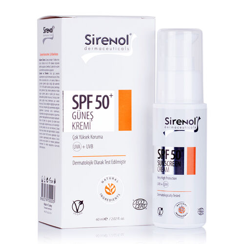 Sirenol - Sirenol Doğal Cadı Fındığı SPF 50 Mineral Güneş Kremi 60 ml