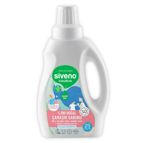 Siveno - Siveno Çocuk ve Bebek %100 Doğal Çamaşır Sabunu 750 ml