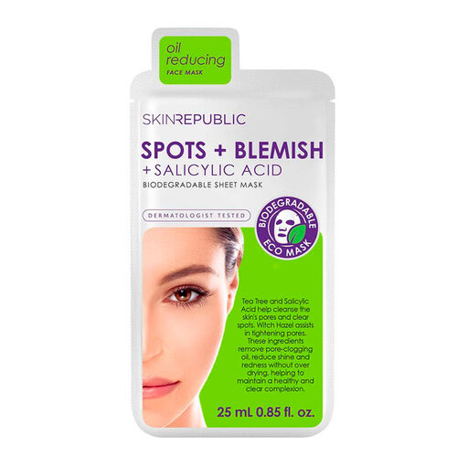 Skin Republic - Skin Republic Spots + Blemish Face Mask Sheet 25 ml