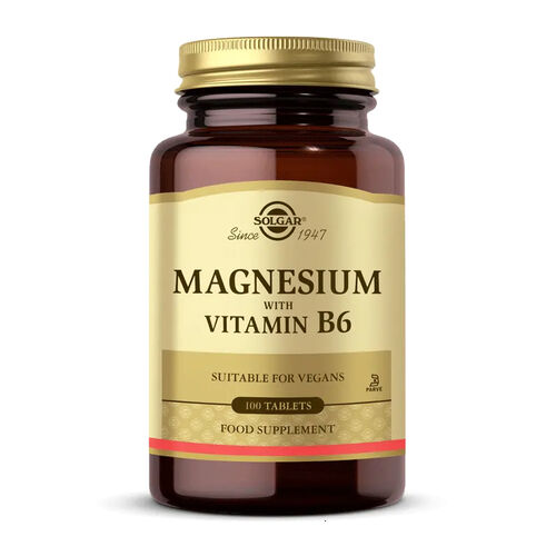 Solgar - Solgar Magnesium with Vitamin B6 100 Tablet