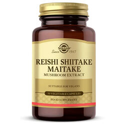 Solgar - Solgar Reishi Shiitake Maitake Mushroom Extract 50 Bitkisel Kapsül