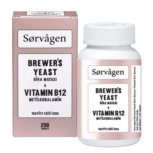 Sorvagen - Sorvagen Brewers Yeast (Bira Mayası) Vitamin B12 250 Tablet