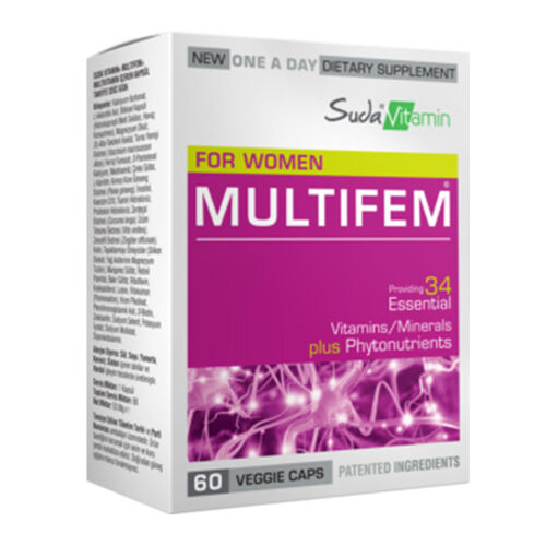Suda Vitamin - Suda Vitamin Multifem Multivitamin 60 Kapsül