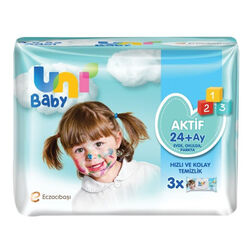 Uni Baby - Uni Baby Aktif Simple Clean Islak Mendil 3x52 Adet