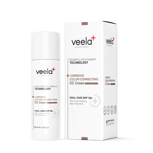 Veela - Veela Kapatıcı Cilt Tonu Eşitleyici ve Leke Karşıtı Luminous Color Corrector CC Cream Spf50+ 50 ml