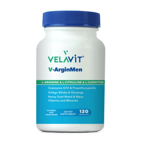 Velavit - Velavit V-ArginMen Takviye Edici Gıda 120 Kapsül