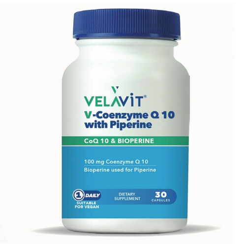 Velavit - Velavit V-Coenzyme Q10 With Piperine 30 Kapsül