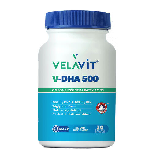 Velavit - Velavit V-DHA 500 30 Yumuşak Jel Kapsül
