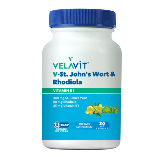 Velavit - Velavit V-St.Johns Wort Rhodiola Takviye Edici Gıda 30 Kapsül