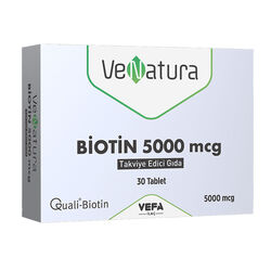 VeNatura - VeNatura Biotin 5000 mcg Takviye Edici Gıda 30 Tablet
