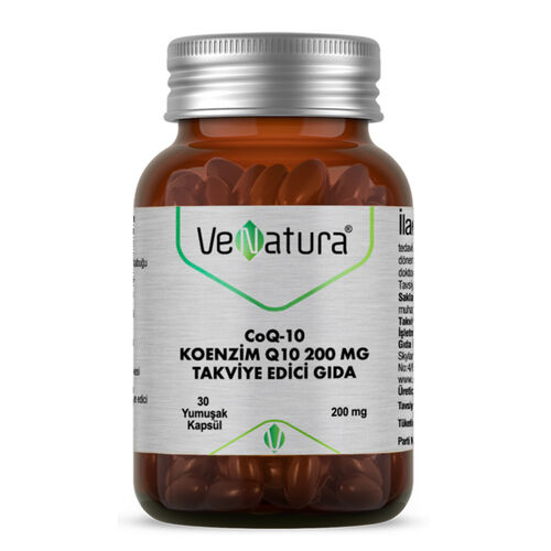 VeNatura - Venatura CoQ-10 Koenzim Q10 200 mg Takviye Edici Gıda 30 Kapsül