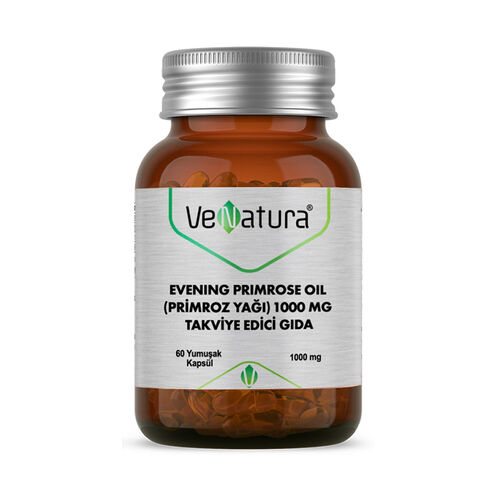 VeNatura - VeNatura Evening Primrose Oil (Primroz Yağı) 1000 mg 60 Kapsül