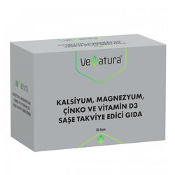 VeNatura - VeNatura Kalsiyum,Magnezyum,Çinko ve Vitamin D3 Saşe Takviye Edici Gıda 30 Saşe