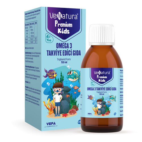 VeNatura - VeNatura Kids Premium Omega 3 Takviye Edici Gıda 150 ml