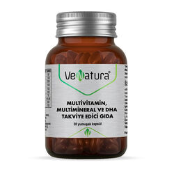 VeNatura - VeNatura Multivitamin, Multimineral ve DHA Takviye Edici Gıda 30 Yumuşak Kapsül