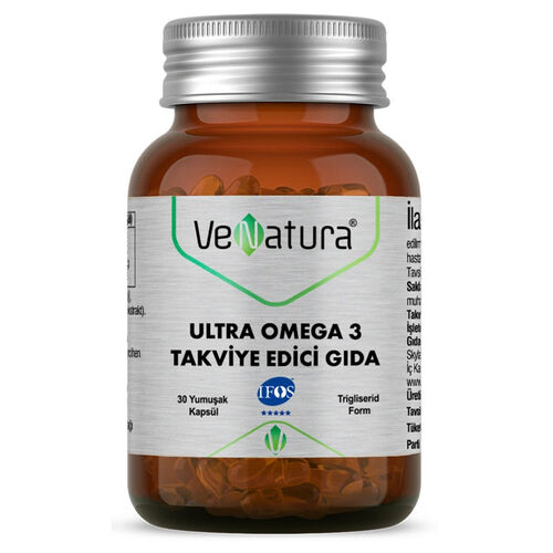 VeNatura - VeNatura Ultra Omega 3 Takviye Edici Gıda 30 Kapsül