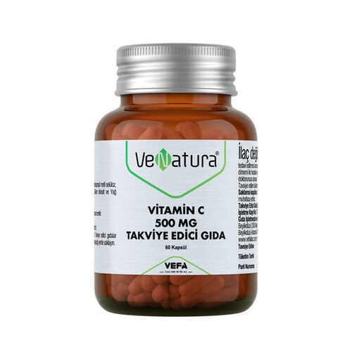 VeNatura - VeNatura Vitamin C 500 MG Takviye Edici Gıda 60 Kapsül